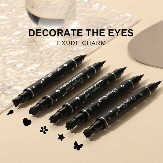 Double Headed Star Seal Eyeliner Pen Waterproof And Non Smudging