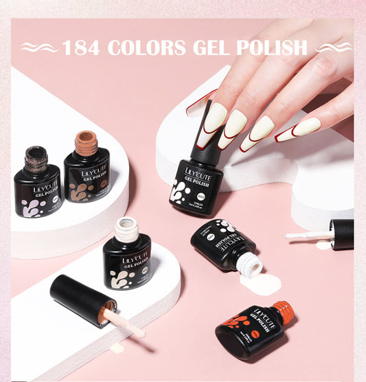 184 Colors Full Set Nail Glue Set Matte Nail Art Non-wash Sealing Layer Nail Polish Gel Base Gel