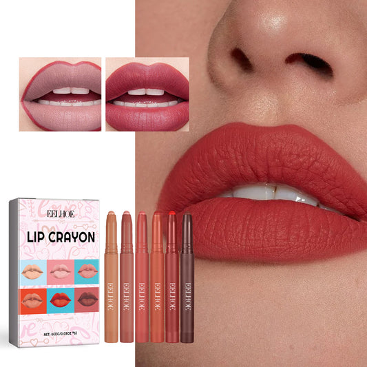 6-color Matte Lip Liner Outline Natural