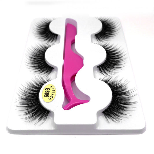 Tweezers eyelash set