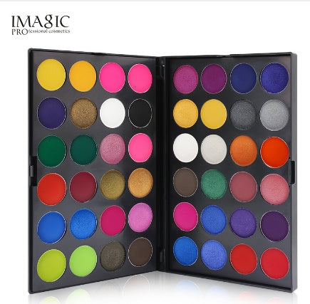 Professional double layer 48 color eye shadow multicolor earth color makeup disc